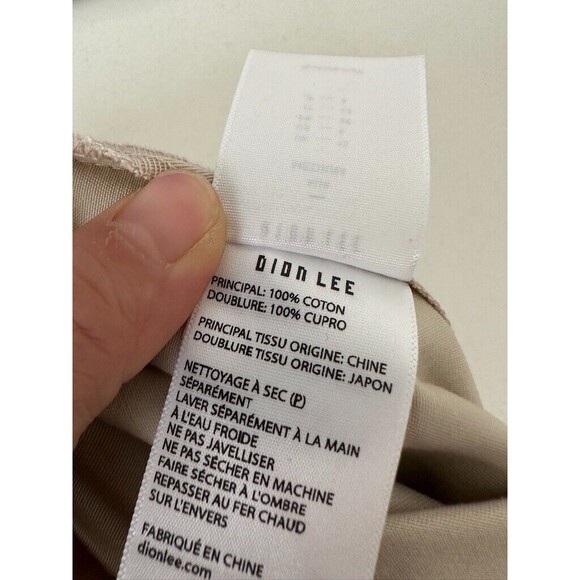 DION LEE Eyelet Tie Parachute Pant Cargo Straight Leg Chalk White Medium Y2K NEW - Picture 13 of 16